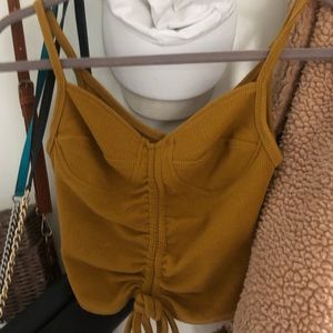 yellow tank top bustier style